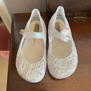 Iridescent mini Melissa Mary Jane shoes size 9